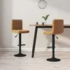 vidaXL Tabourets de bar lot de 2 marron velours