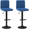 vidaXL Tabourets de bar, 2 pcs Bleu Velours