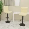 vidaXL Vidaxl Tabourets De Bar 2 Pcs Crème Tissu