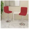 vidaXL Tabourets de bar lot de 2 rouge bordeaux tissu