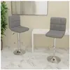 vidaXL Tabourets de bar lot de 2 gris clair tissu