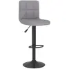 vidaXL Tabouret de bar Gris clair Tissu