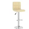 vidaXL Tabouret de bar Crème Similicuir