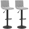 Tabourets de bar 2 pcs Gris clair Velours Vidaxl Gris clair