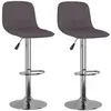 vidaXL Vidaxl Tabourets De Bar Lot De 2 Taupe Tissu