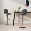 vidaXL Vidaxl Tabourets De Bar 2 Pcs Gris Foncé Tissu