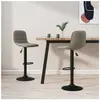 vidaXL Tabourets de bar lot de 2 gris clair velours