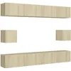 vidaXL Vidaxl Ensemble De Meubles Tv 6 Pcs Chêne Sonoma Bois D'ingénierie