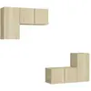 vidaXL Vidaxl Ensemble De Meubles Tv 4 Pcs Chêne Sonoma Bois D'ingénierie