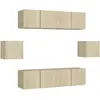 Ensemble de meuble tv 6 pcs Chêne sonoma Aggloméré Vidaxl Sonoma oak