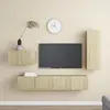 vidaXL Ensemble de meuble TV 4 pcs Chêne sonoma Aggloméré