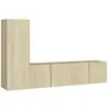 vidaXL Vidaxl Ensemble De Meubles Tv 3 Pcs Chêne Sonoma Bois D'ingénierie