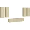 vidaXL Ensemble de meuble TV 6 pcs Chêne sonoma Aggloméré