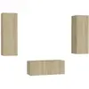 vidaXL Ensemble de meubles TV 3 pcs Chêne sonoma Aggloméré