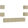 vidaXL Ensemble de meubles TV 7 pcs Chêne sonoma Aggloméré
