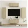vidaXL Vidaxl Ensemble De Meubles Tv 4 Pcs Chêne Sonoma Bois D'ingénierie
