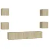 vidaXL Ensemble de meubles TV 6 pcs Chêne sonoma Aggloméré