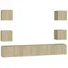 vidaXL Vidaxl Ensemble De Meubles Tv 6 Pcs Chêne Sonoma Bois D'ingénierie
