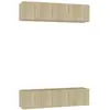 Meubles tv 4 pcs Chêne sonoma 60x30x30 cm Aggloméré vidaXL - Chêne sonoma