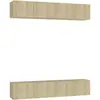 vidaXL Meubles TV 4 pcs Chêne sonoma 80x30x30 cm Aggloméré