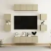 vidaXL Ensemble de meubles TV 8 pcs Chêne sonoma Bois d'ingénierie