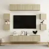 vidaXL Ensemble de meubles TV 8 pcs Chêne sonoma Bois d'ingénierie