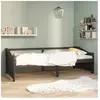 vidaXL Lit de repos 3 places Gris foncé Bois de Pin massif 90x200 cm