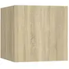 vidaXL Tables de chevet 2 pcs Chêne sonoma 30,5x30x30 cm Aggloméré