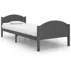 vidaXL Cadre de lit Gris foncé Bois de pin massif 120x200 cm