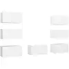 vidaXL Vidaxl Meubles Tv 7 Pcs Blanc 30,5x30x60 Cm Bois D'ingénierie