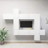 vidaXL Ensemble de meubles TV 10 pcs Blanc Bois d'ingénierie 3078737