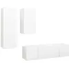 vidaXL Ensemble de meuble TV 4 pcs Blanc Aggloméré