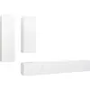 vidaXL Vidaxl Ensemble De Meuble Tv 4 Pcs Blanc Bois D'ingénierie