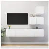 vidaXL Ensemble de meubles TV 4 pcs Blanc Bois d'ingénierie3078735