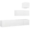 vidaXL Ensemble de meubles TV 4 pcs Blanc Bois d'ingénierie 3078736