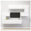 vidaXL Ensemble de meuble TV 8 pcs Blanc Aggloméré