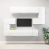 vidaXL Ensemble de meuble TV 10 pcs Blanc Aggloméré