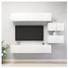 vidaXL Ensemble de meuble TV 6 pcs Blanc Aggloméré