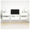 vidaXL Vidaxl Ensemble De Meubles Tv 7 Pcs Blanc Bois D'ingénierie