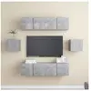 vidaXL Ensemble de meubles TV 6 pcs Gris béton Bois d'ingénierie3079102