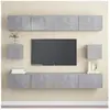 Ensemble de meubles tv 6 pcs Gris béton Aggloméré Vidaxl Concrete grey