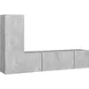 vidaXL Vidaxl Ensemble De Meubles Tv 3 Pcs Gris Béton Bois D'ingénierie