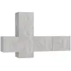 vidaXL Vidaxl Ensemble De Meubles Tv 3 Pcs Gris Béton Bois D'ingénierie