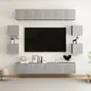 vidaXL Ensemble de meubles TV 10 pcs Gris béton Bois d'ingénierie