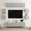 vidaXL Ensemble de meubles TV 8 pcs Gris béton Bois d'ingénierie