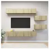 Ensemble de meuble tv 6 pcs Chêne sonoma Aggloméré Vidaxl Chêne sonoma