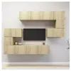 vidaXL Ensemble de meubles TV 8 pcs Chêne sonoma Bois d'ingénierie