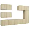 vidaXL Vidaxl Ensemble De Meuble Tv 6 Pcs Chêne Sonoma Bois D'ingénierie