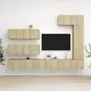vidaXL Ensemble de meuble TV 7 pcs Chêne sonoma Bois d'ingénierie3079032