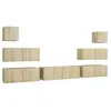 vidaXL Vidaxl Ensemble De Meuble Tv 7 Pcs Chêne Sonoma Bois D'ingénierie
